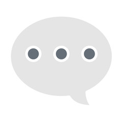 Talking icon in flat color style