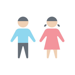 Obraz premium man and woman icon in flat color