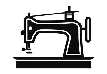 Sewing Machine Silhouette vector illustration on white background
