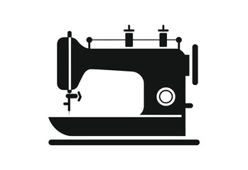 Sewing Machine Silhouette vector illustration on white background