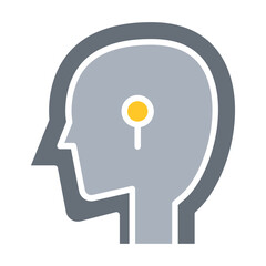 psychology icon in flat color style