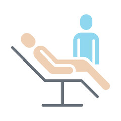 Fototapeta premium Psychotherapy icon in flat color style