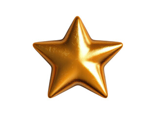 Obraz premium Three golden stars shining brightly, cut out