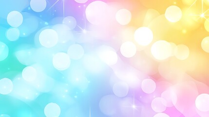 Obraz premium Colorful Bokeh Abstract pastel light circles glow, blurred in background. Use for graphic design, overlay, texture