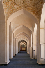 Obraz premium Vaulted passage inside the Kalan Mosque in the Po-i-Kalyan complex of the historic old town of Bukhara in Uzbekistan, Central Asia