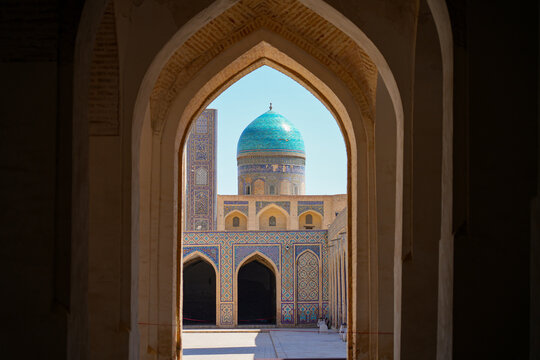 Kalan Mosque in the Po-i-Kalyan complex of the historic old town of Bukhara in Uzbekistan, Central Asia
