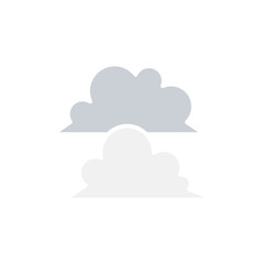 Cloud icon in flat color style