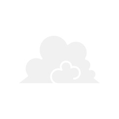 Cloud icon in flat color style