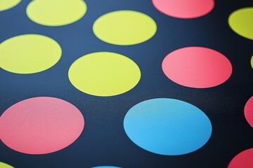 Colorful Polka Dots on a Dark Background Creating a Vibrant and Playful Design. Generative AI