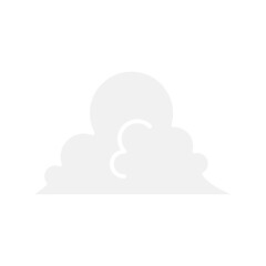 Cloud icon in flat color style