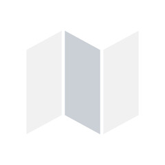 Paper icon in flat color style