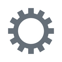 Gear, Cog icon in flat color style