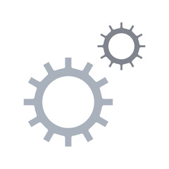 Gear, Cog icon in flat color style