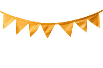 Gold bunting banners for festive decorations, cut out