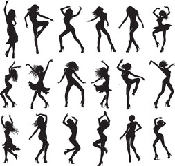 Dancing Women Silhouettes