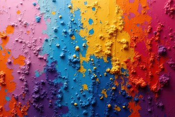 Fototapeta premium Vibrant Colorful Powdered Pigment Texture Close Up