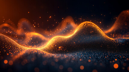 Abstract swirling patterns visualizing soundwaves in a modern style, symbolizing the invisible flow of energy and motion, representing harmony, frequency, and the power of sound