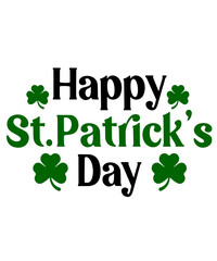 Fototapeta premium Happy St Patricks Day typography design on plain white transparent isolated background for card, shirt, hoodie, sweatshirt, apparel, tag, mug, icon, poster or badge