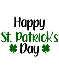 Fototapeta premium Happy St Patricks Day typography design on plain white transparent isolated background for card, shirt, hoodie, sweatshirt, apparel, tag, mug, icon, poster or badge