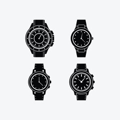 Dad watch vector silhouette graphic, ideal for DIY Father's Day projects. Perfect for digital art, crafts, and customizable gift ideas. Instant download.