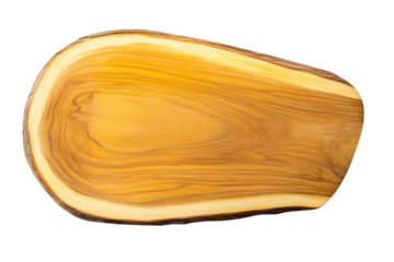 Natural grain wooden chopping board, cut out