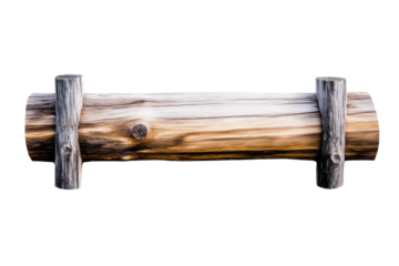 Wooden fence post cutout for design purposes, cut out