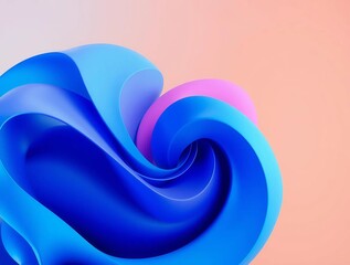 Abstract 3d background with bright geometric shapes