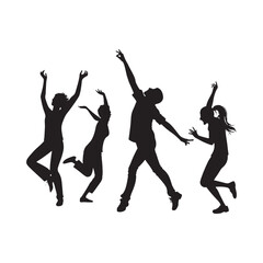 Ballerina ballet dancer silhouette girl illustration and white background.