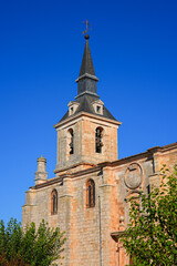 Fototapeta premium Bell tower of the collegiate church of Saint Peter the Apostle in Lerma, a village in the province of Burgos in Castile and León, Spain