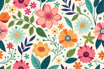 seamless pattern with flowers
