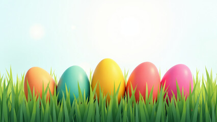 vibrant eggs grass transparent background create visually appealing scene springtime