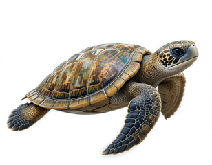 Fototapeta premium Ocean Wanderer: The Timeless Journey of the Sea Turtle