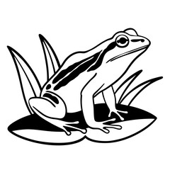 Obraz premium vector illustration of a frog