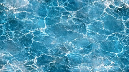 Tranquil Blue Water Surface with Natural Light Reflections