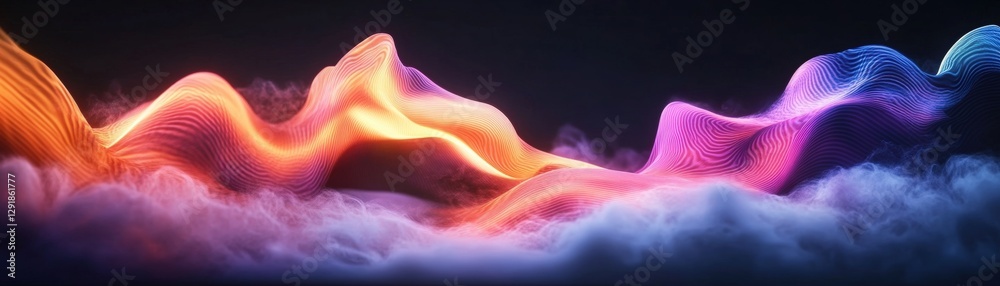 Fototapete Abstract motion lines background with dynamic flowing patterns and vibrant colors for design projects