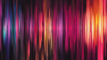 Vibrant Vertical Light Streaks in a Spectrum of Colors from Blue to Orange