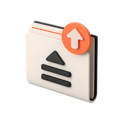 3D icon style, 3D Laptop with a Shield, red and black concept