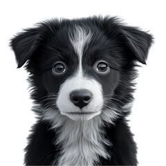 Fototapeta premium Adorable Border Collie Puppy Portrait Innocent Eyes Soft Fur