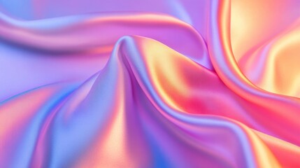 Fototapeta premium iridescent silk fabric with draped folds.