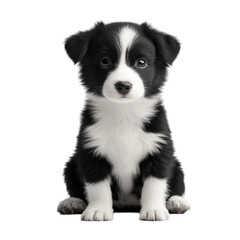 Adorable Border Collie Puppy Sitting Sweetly Innocent Eyes