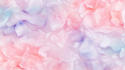 Fototapeta premium A soft and dreamy abstract watercolor pastel background with delicate brushstrokes in shades of pink, blue, and lavender.