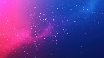 Fototapeta premium A vibrant cosmic background featuring pink and blue hues with shimmering particles glowing in space.