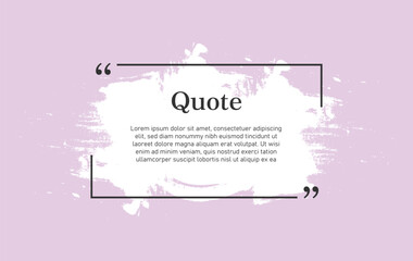 Communication quote box frame template
