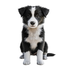 Fototapeta premium Adorable Border Collie Puppy Sitting Sweetly Innocent Gaze