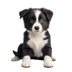 Obraz premium Adorable Border Collie Puppy Portrait Innocent Eyes Sweet Face