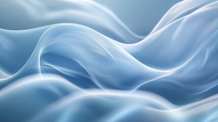 Obraz premium Soft, flowing blue waves create a serene and calming atmosphere in this abstract background.
