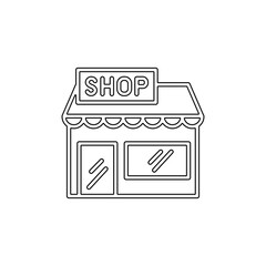 Shop icon in line style