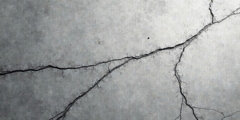 Obraz premium Abstract Texture of a Cracked Gray Surface Showing Extensive Damage and Degradation