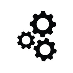 interlocking gear icon. Settings icon vector illustration