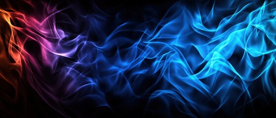Fototapeta premium Abstract background featuring colorful smoke swirls with a blurred photo effect for artistic designs